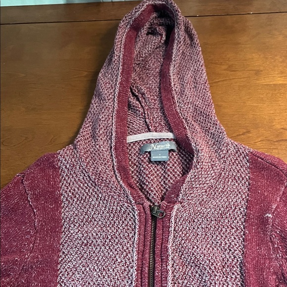 Natural Reflections Burgundy and Cream Knit Sweater - Picture 6 of 11